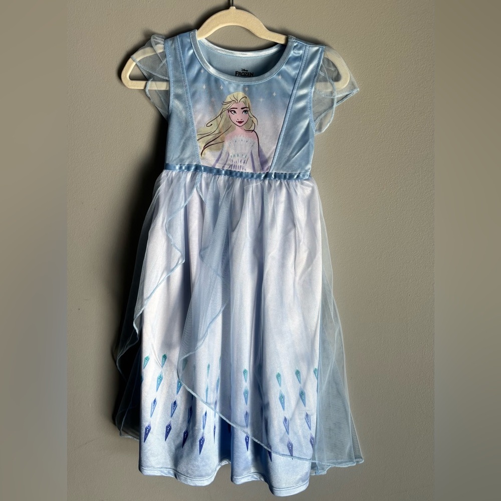 NWT Disney Frozen Elsa Blue Toddler Girl Nightgown 4T - Picture 2 of 2